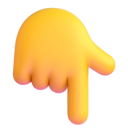 Doigt qui pointe en bas